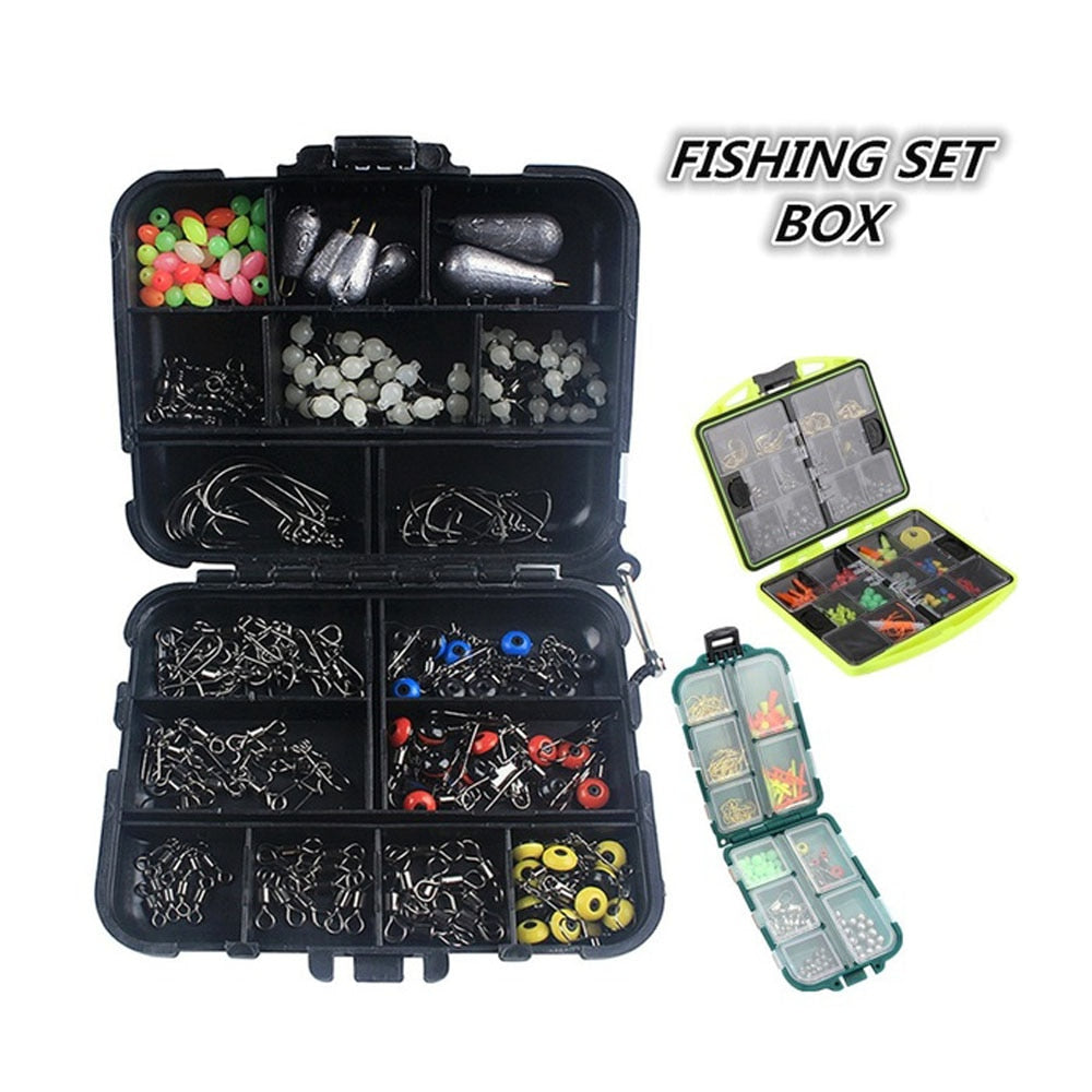 154/177/184pcs Fishing Accessories Kit Portable fishing tackle box set Hooks Fishing Beads Tackle Box